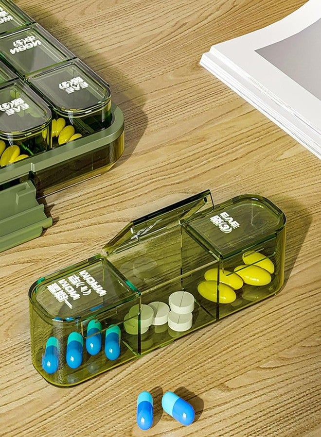 Sangpri Weekly Pill Organizer 7 Day, 3 Times a Day | Portable Travel Pill Box with Compartments | Moisture-Proof Medicine Case for Vitamin, Pills, Supplements - Image 3